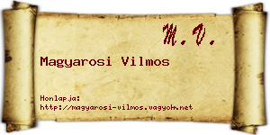 Magyarosi Vilmos névjegykártya
